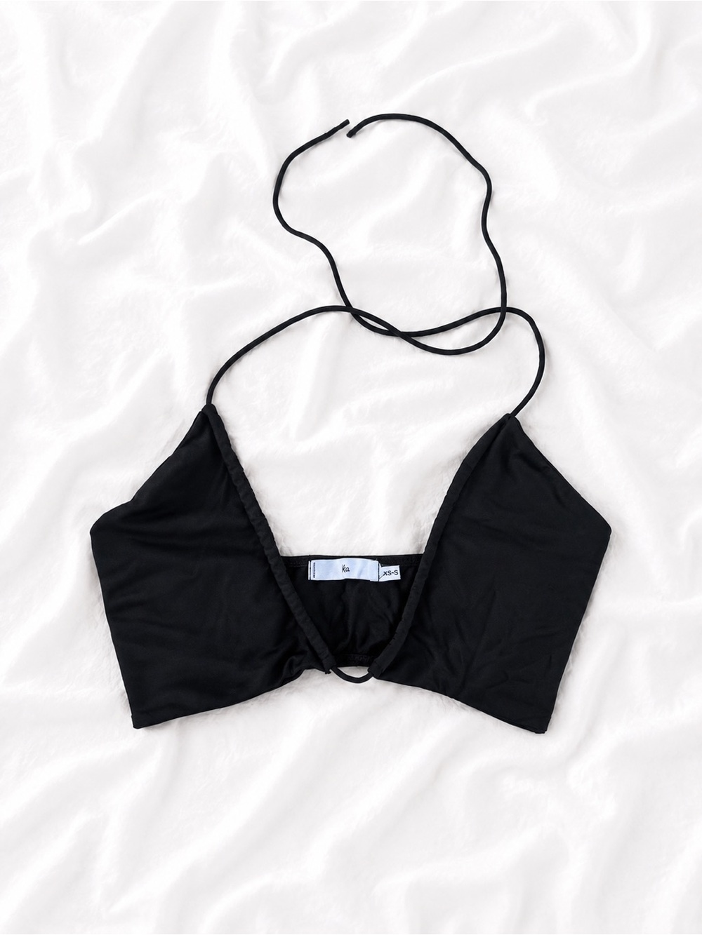 Adika Black Halter Bandeau Bralette